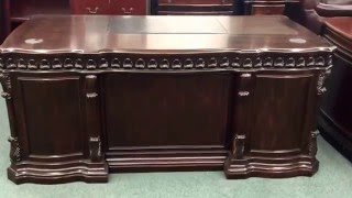 800800 Coaster Executive Desk with Leather Insert Top 72L x 36W x 31H
