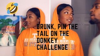 DRUNK PIN THE TAIL ON THE DONKEY CHALLENGE *FUNNY* | TRY NOT TO LAUGH
