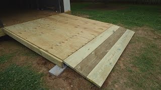 This is a video showing one possible technique for building ramp into
shed or other outdoor building. if you plan on moving lot of weight
across your r...