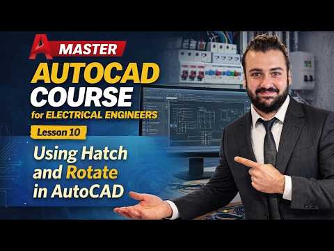 Using Hatch and Rotate in AutoCAD (Lesson 10)