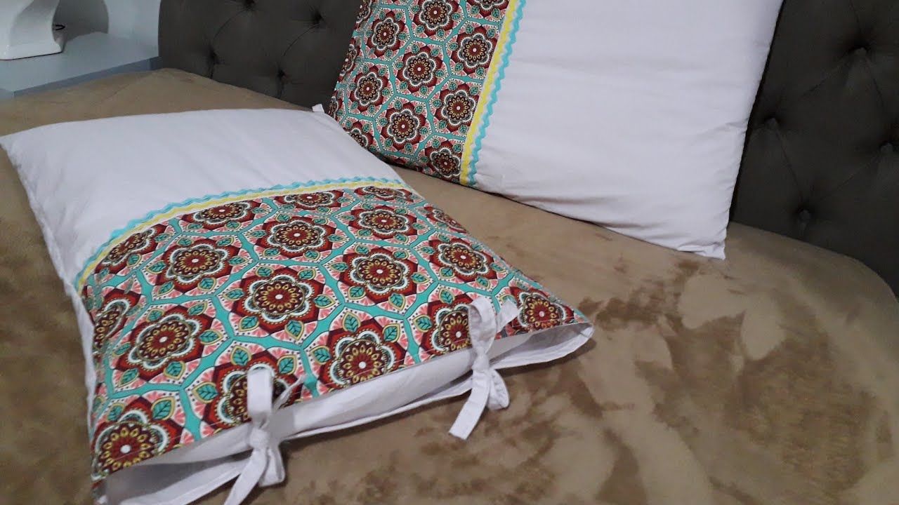 Fronhas ou capa travesseiro com laço, passo à passo.