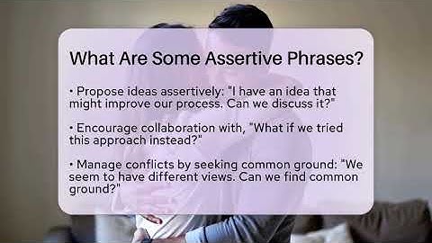 What Are Some Assertive Phrases? - The Personal Growth Path