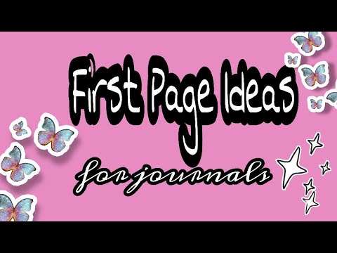 first page ideas for journals| first page ideas for sketchbook| bullet ...