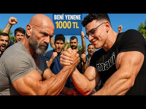 1000 TL TO THE ONE WHO WINS IN ARM WRESTLING | TRAINING WITH U15 WORLD CHAMPION AND U18 EUROPEAN ...