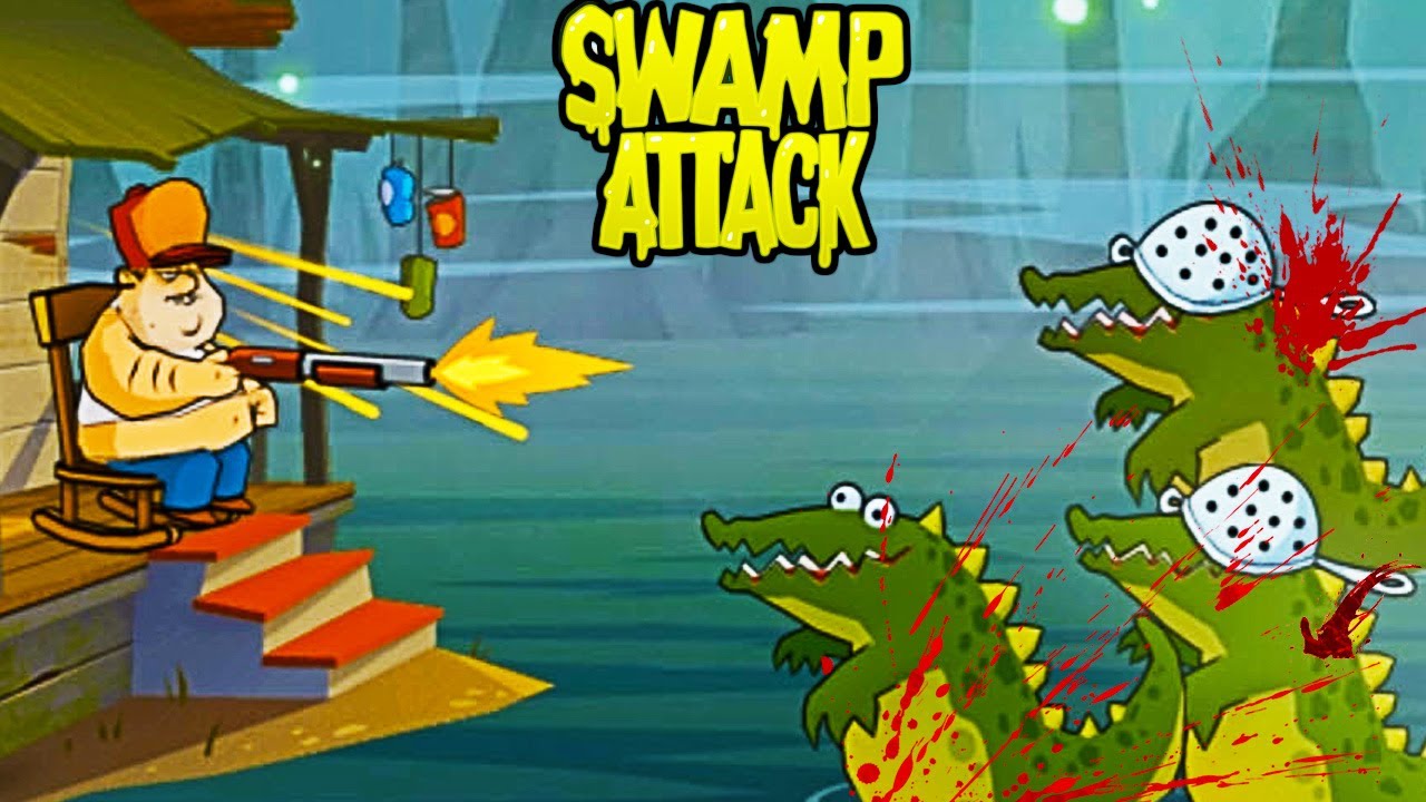 Игра крокодилы на болоте. Свамп атак монстры. Болотный монстр Свамп атак. Игра Swamp Attack. Игра про охотника на болоте.