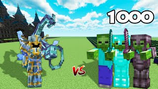 Scylla Vs 1000 Zombies | Minecraft