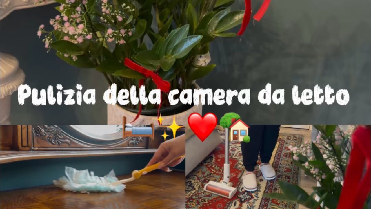Pulizia della camera da letto 🛌🧽✨✨✨❤️❤️❤️
