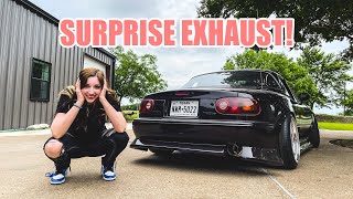 Surprising my Little Sister with a MIATA EXHAUST!