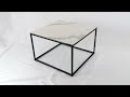 Stoneware and steel coffee table made in italy  birba  viadurini living