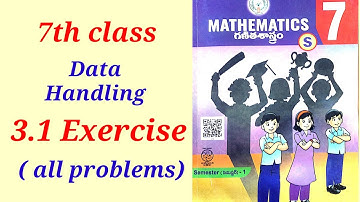 7th class maths chapter 3 exercise 3.1 new syllabus 2023 || Data Handling || Ncert 7th||
