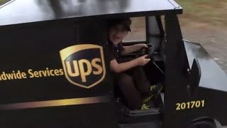 Five-year-old boy dreams of being  UPS driver