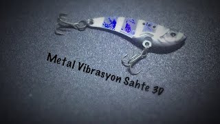 SAVAGE ZEBRA GLOW 3D VİBRASYON SAHTE YEMİ.METAL VİBRASYON SAHTESİ. Resimi