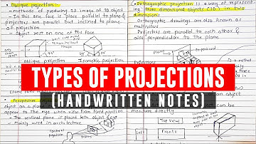 Types of projections in engineering drawing | mechanical design interview question