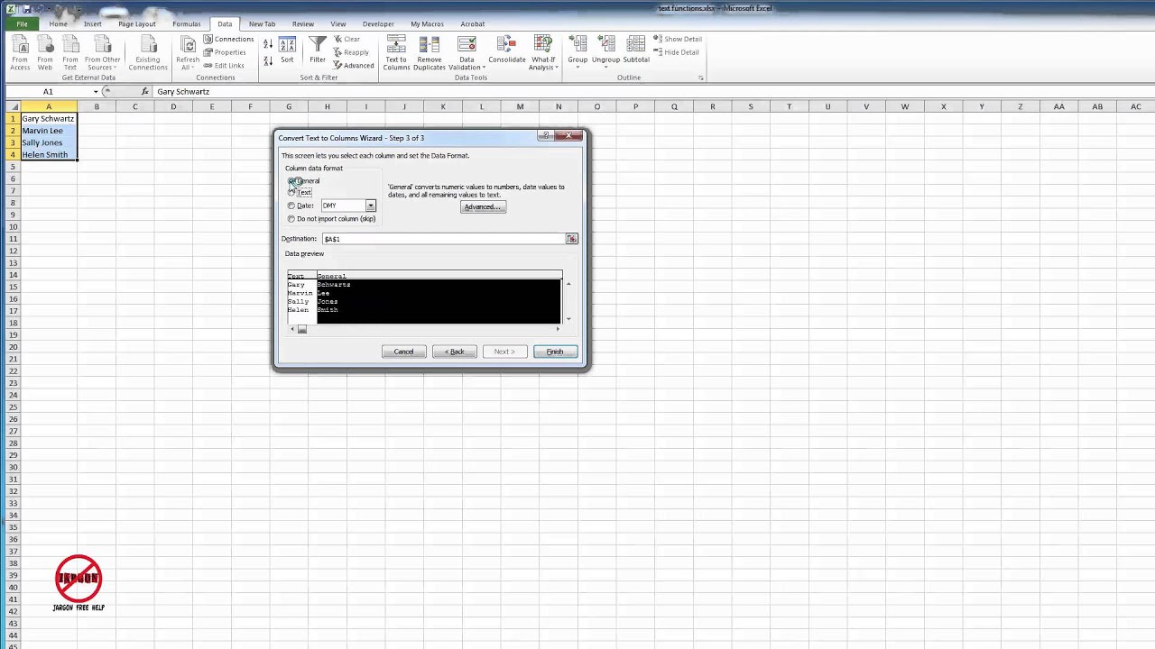 Convert Text To Columns In Excel YouTube