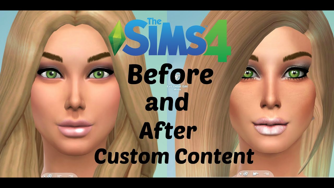 The Sims 4 : Create A Sim - Before and After Custom Content | #2 - YouTube