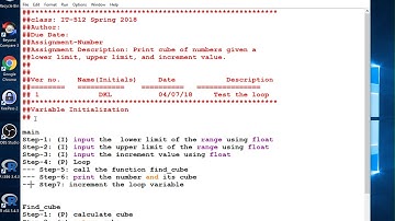 Python Programming -  Find Cube of numbers in a range: Part-4 of 6