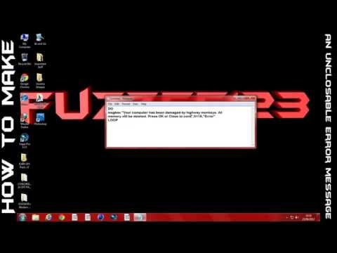 How to make an Unclosable Error Message