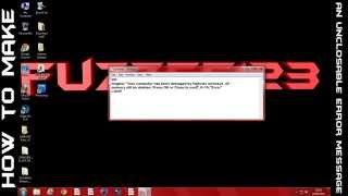 How to make an Unclosable Error Message