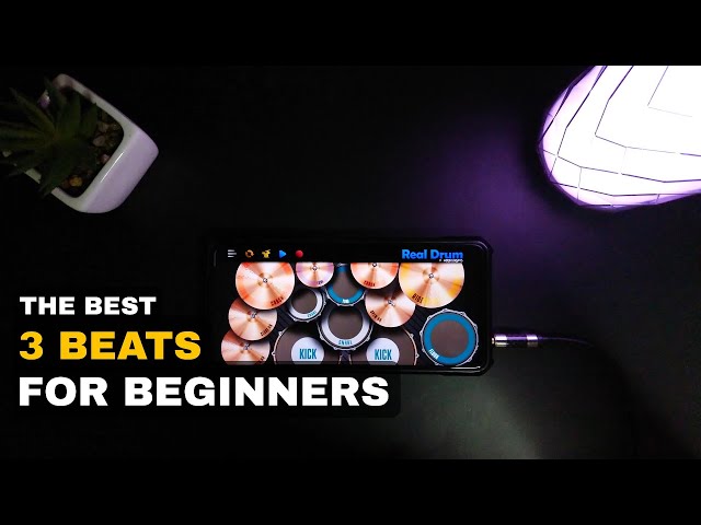 THE BEST 3 DRUM BEATS FOR BEGINNERS | REAL DRUM LESSON class=