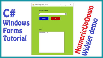 NumericUpDown in C# | C# Windows Forms | Winforms | C# Application