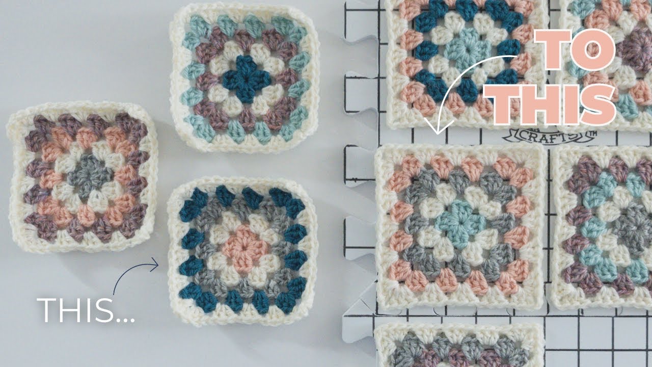 There are different ways to utilize a blocking board for #grannysquare