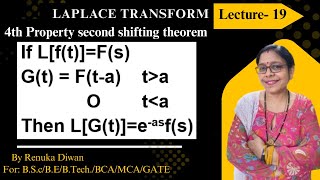 Laplace Transform - Second Shifting Theorem| Lect-19|for BSc./B.E./BTech/BCA/MCA/GATE