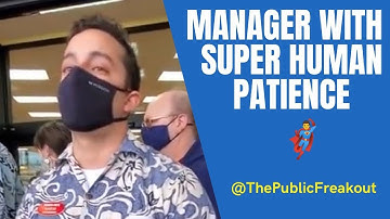 TRADER JOES MANAGER DISPLAYS SUPERHUMAN PATIENCE WITH CROWD OF KARENS TRYING TO BREAK INTO THE STORE