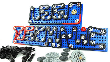 I Built a Moving LEGO Technic Sign Using Gears and Chains