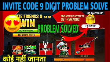 Invite & Win Event 9 Digit inviter Code Problem | Invalid Invitation Code Problem | Invite & Win