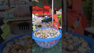 Can't make the sale in time!! Quail eggs on skewers sell very well in Thailand. #streetfood #Shorts