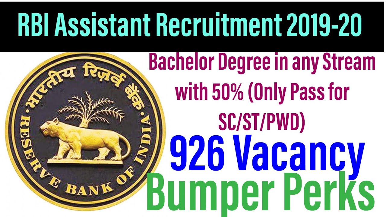 RBI Assistant Recruitment 2019-2020, RBI Assistant 2020 Notification PDF, RBI Assistant Exam 2020