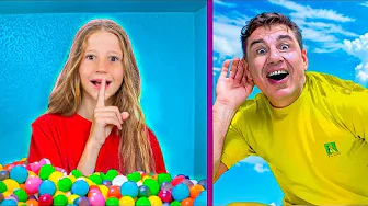 Nastya and Her Dad Have Fun with Numbers and Colours