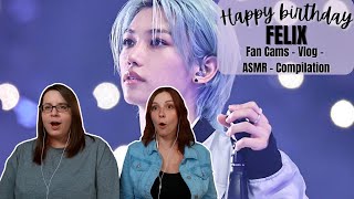 HAPPY BIRTHDAY FELIX! | FanCams + Vlog + ASMR + Lee Felix is a chaotic sunshine Reaction