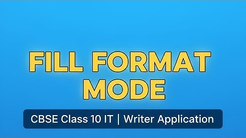 Fill Format Mode in LibreOffice Writer | Class 10 IT | Hindi Tutorial #Class10IT #LibreOffice