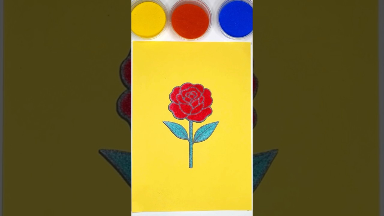 Rose sand art painting 🌹 