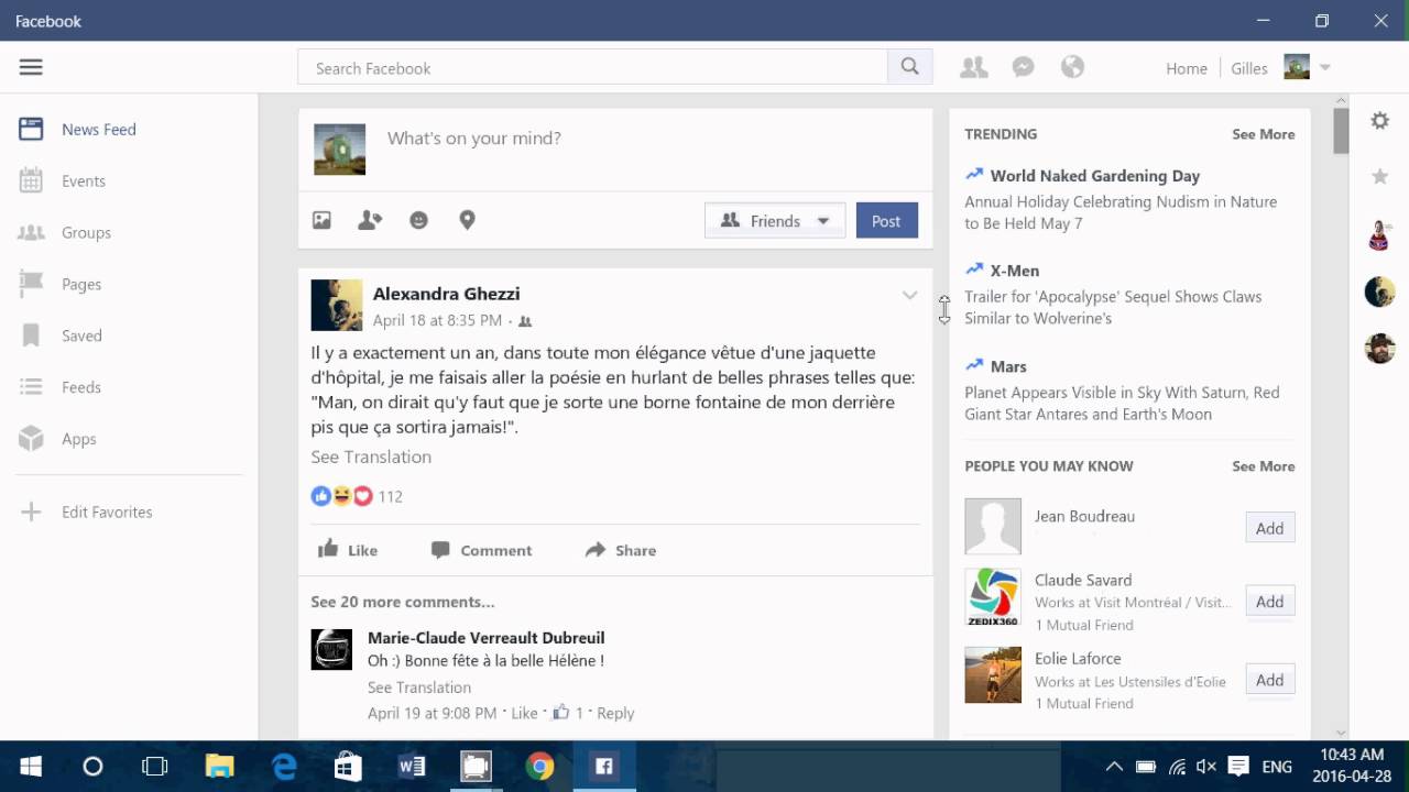 Windows 10 Official Facebook app quick tour and 