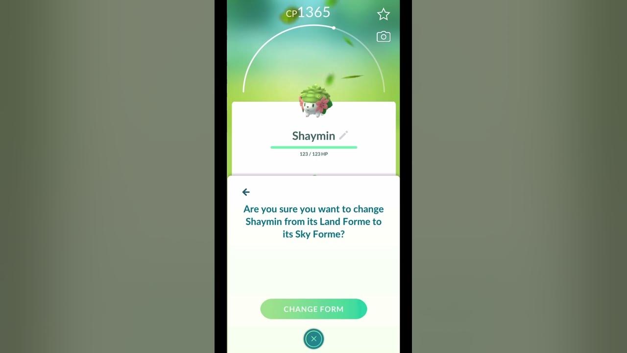 I caught Shaymin & changed into Sky Form! : r/pokemongo