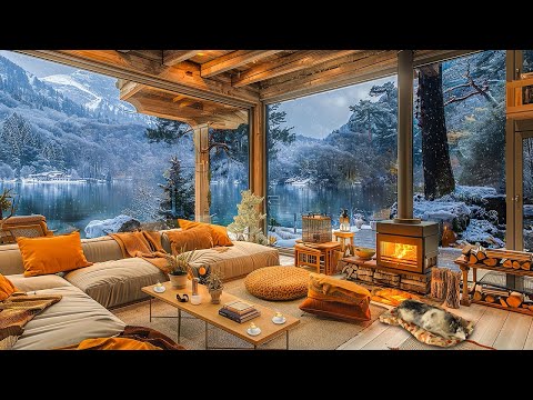 Lakeside Coffee Shop Ambience & Smooth Jazz Instrumental to Relaxing ☕ Warm Jazz Music