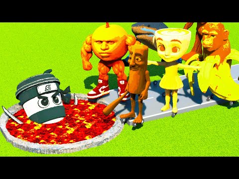 ITALIAN BRAINROT CARS vs LAVA PITS in Teardown