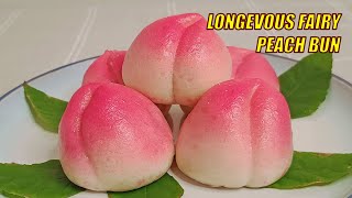 Longevous Fairy Peach Bun ASMR [Subtitles] HNC Kitchen