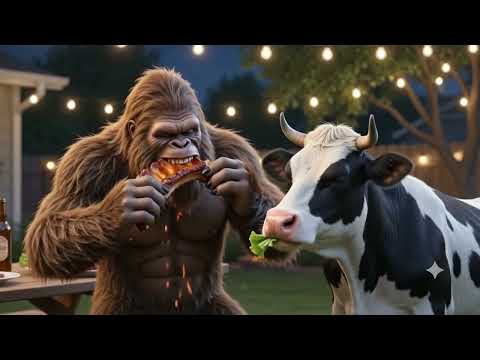 Bigfoot Saves Cow from Alien Abduction!