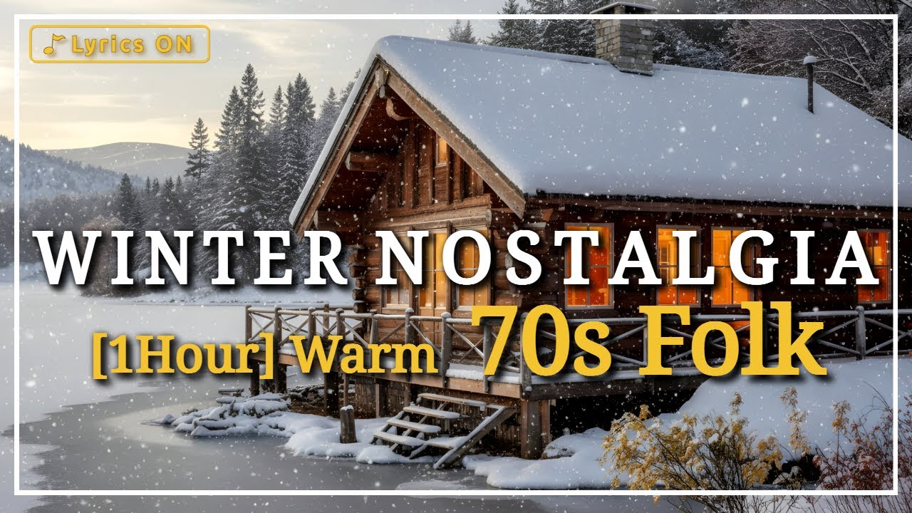Cozy Winter Cabin ☕ Relaxing 70s Style Acoustic Folk Music