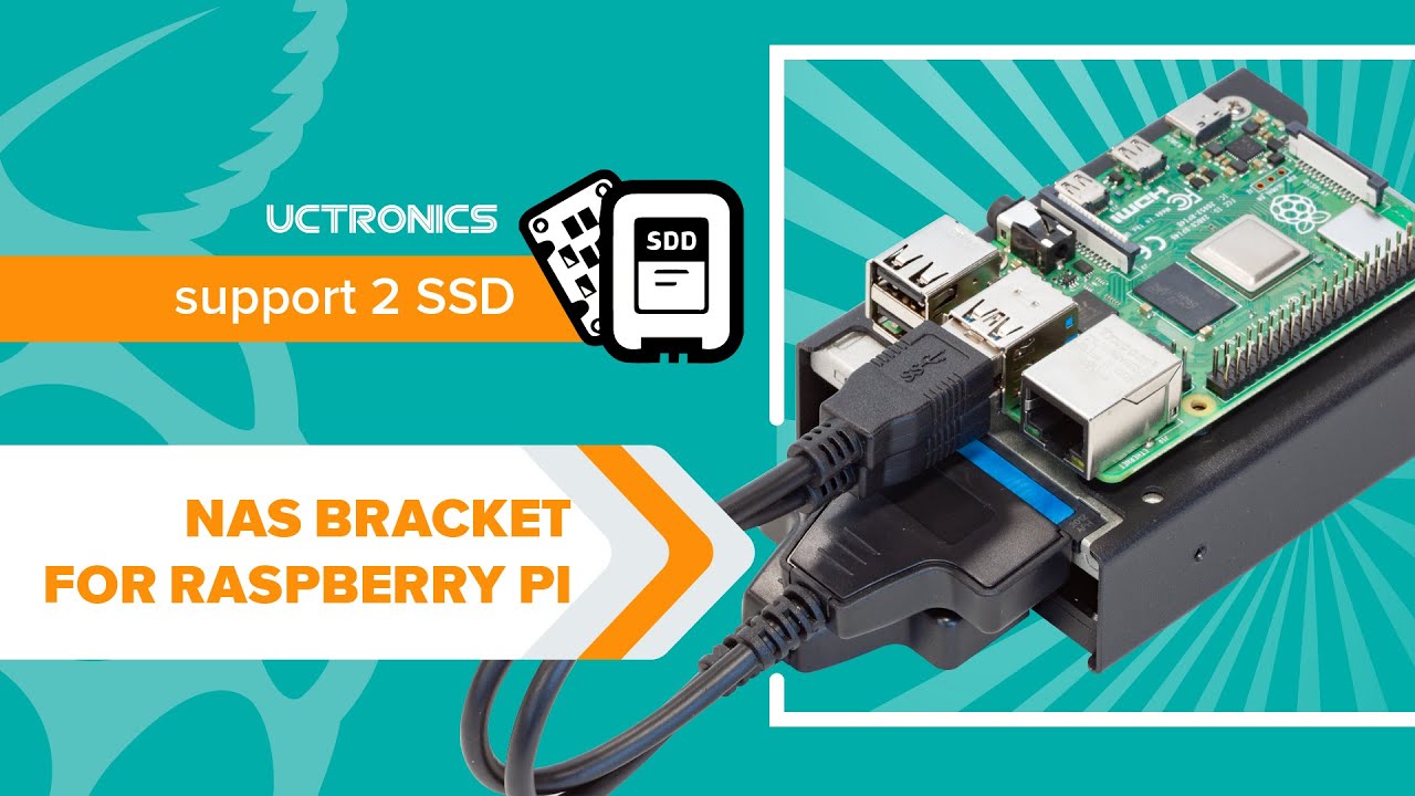 Raspberry Pi 4 SATA SSD/HDD Case (2.5” x 2) - YouTube