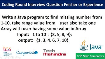Find missing number from given Array