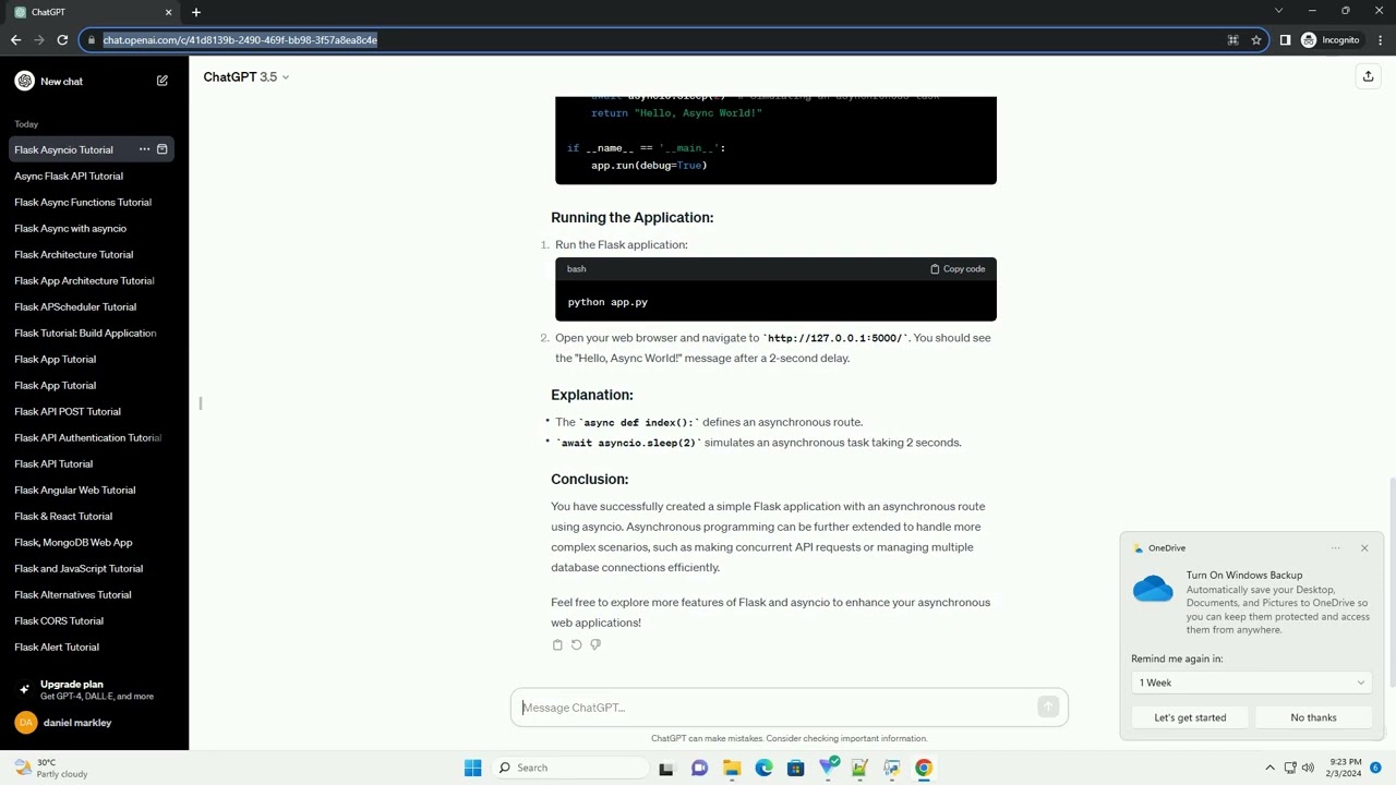 python flask asyncio