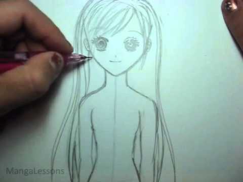 How to Draw Manga Hair: Long Female Style - YouTube