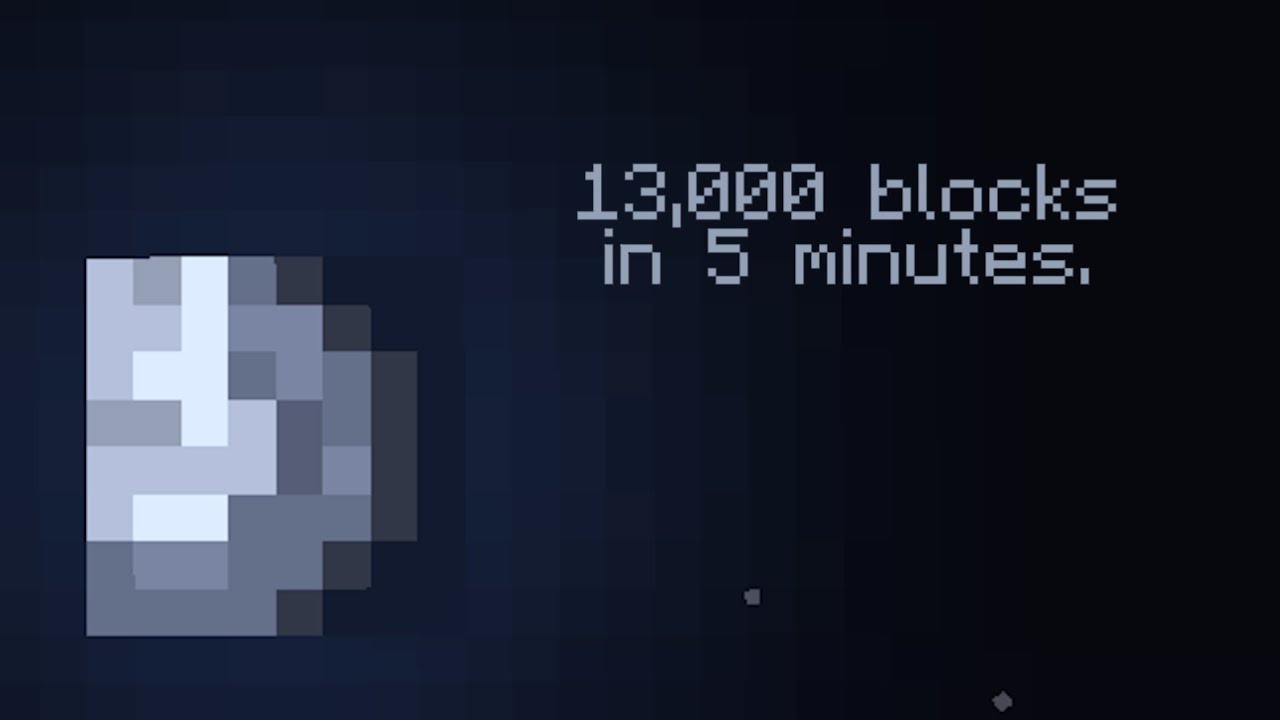 13,000 Blocks in 5 Minutes | Minecraft Satisfying Timelapse - YouTube