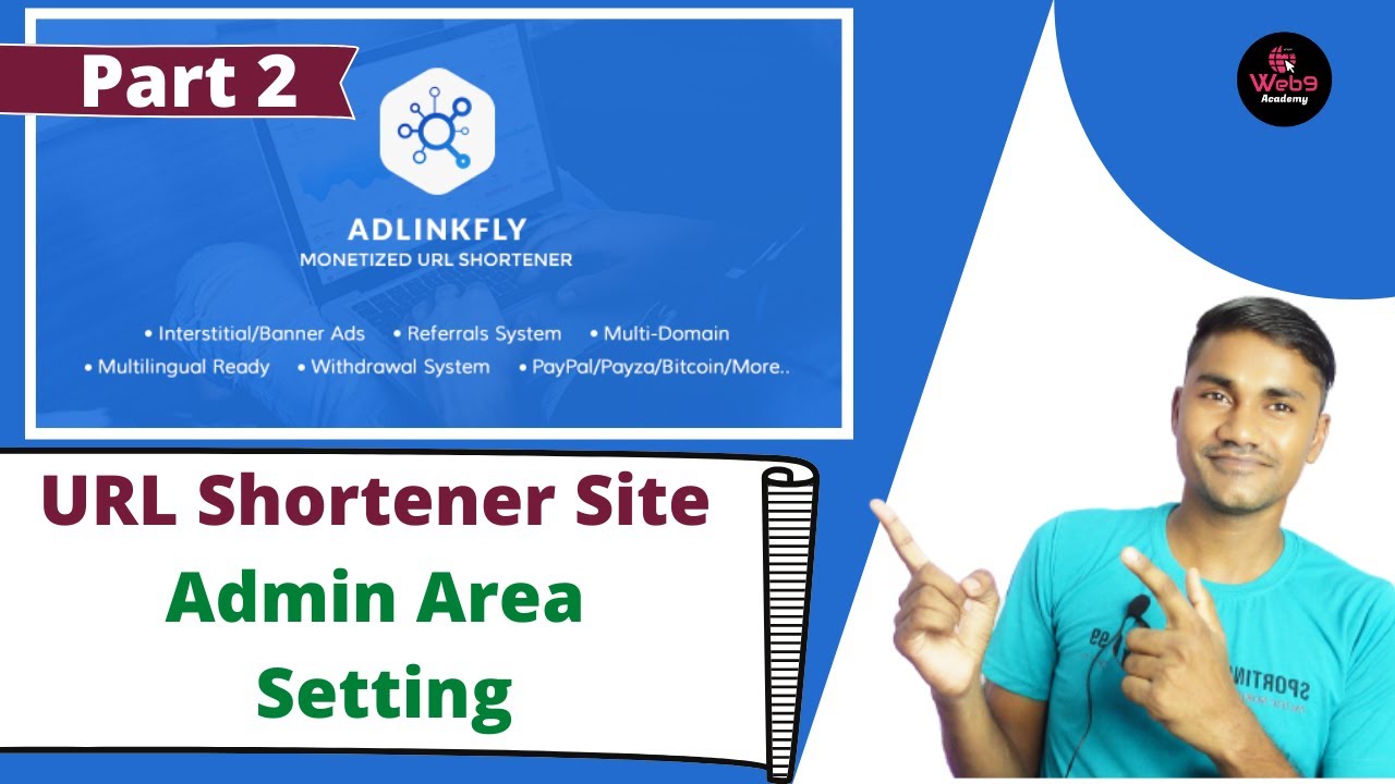 URL Shortener Site Admin Area Setting | Adlinkfly Url Shortener Website ...