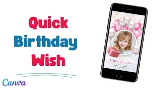 Full Screen Birthday Wish Card Easily | Canva Tutorial screenshot 5