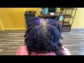 Her hair is purple| Work with me in the salon